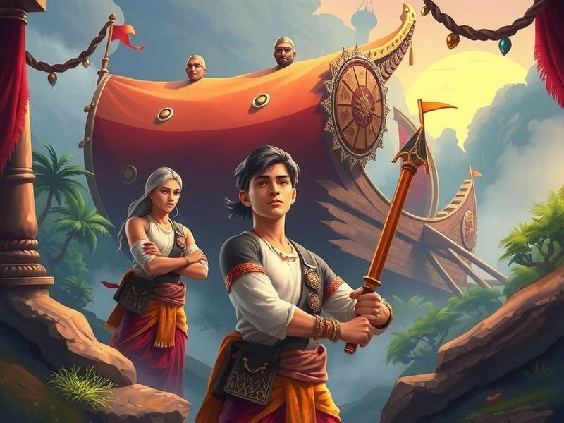 Indian Gamers Playing Treasure Quest Adventure